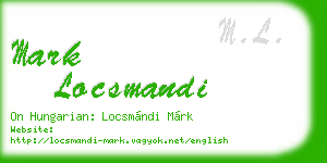 mark locsmandi business card