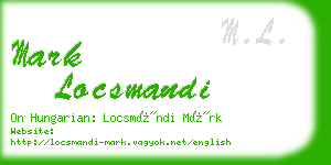 mark locsmandi business card